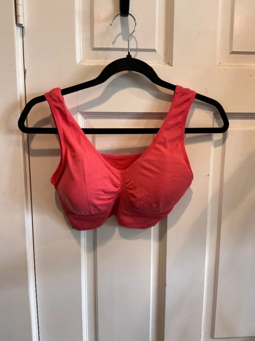 Fun pinkish red pullover bra in plus size xxl!